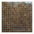 gold line mix brown color mosaic tile